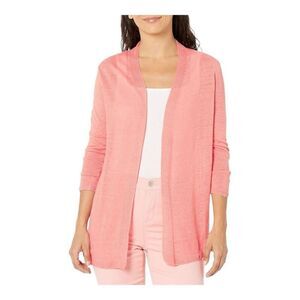 NIC+ZOE Women's Lightweight linen blend open front cardigan size M